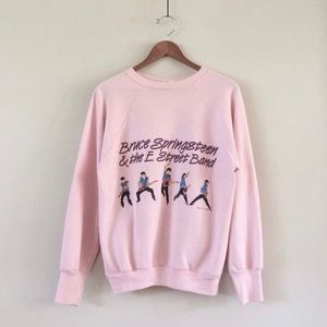 Vntg Bruce Springsteen 1985 Pink Sweatshirt